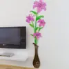 Flor de Lirio Cristal Acrílico 3D Pegatina de Pared Tridimensional para Sala de Estar Sofá Fondo de TV Pared de Entrada Decoración del Hogar Pegatina