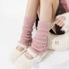 Calcetines de Felpa Gruesos y Cálidos Color Café Estilo Japonés Holgados para Mujer, Calentadores de Piernas Largos Versátiles para Otoño e Invierno