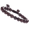 Pulseira Tecida de Cristal Rosa Colorido Pedra Onate Natural Ajustável Pulseira Tecida de Corda com Contas Joia de Pulseira