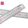 Regla de Acero Inoxidable Deli 15cm/20cm/30cm/50cm/1M Regla Graduada Herramienta de Medición de Acero Regla de Carpintero