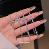 Pulsera de cruz con forma de diamante de circón ultrabrillante estilo ins coreano, diseño de nicho, joyería exquisita y de moda para mujer
