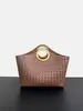 Bolso de Mano con Anilla Sentido de Alta Gama Nuevo Estilo Cesta de Verduras Bolso Cubo Piel de Vaca Moda Bolso Tote para Viajes Diarios Bolso Cruzado al Hombro
