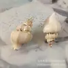 Concha de Caracol Galvanizada Colgante Pequeño de Caracol Collar Llavero Semiacabado Accesorios de Joyería DIY Venta al por Mayor