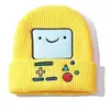 Nuevo gorro cálido de dibujos animados sonrientes para otoño e invierno para hombres y mujeres, gorro de punto sin ala moderno, dulce y genial, para commuting