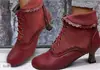 40-43 talla grande estilo comercio exterior botines de cuero botines martin tacón medio zapatos de mujer X24110001