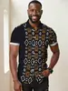 Comercio exterior de Amazon Europa y Estados Unidos 2025 nueva moda casual alta calidad estampado camisa de manga corta para hombre