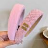 Diadema rosa estilo coreano para la cabeza, diadema para mujer, pasador para el pelo, tocado de moda de alta calidad nuevo para mujer 2024