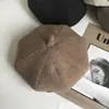 Boina para Mujer, Nuevo Estilo Otoño e Invierno, Gorro Octagonal de Artista, Gorro de Periodista Versátil Casual, Sombrero Británico Retro, Moderno