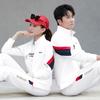 Traje deportivo casual de temporada para mujer, pantalones de manga larga, ropa deportiva de estilo occidental, suéter, abrigo de algodón