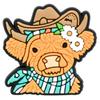 Accesorios de dibujos animados de Yak, planos, decorativos, para hacer uno mismo, sombrero de paja, bolso, linda vaca de las Tierras Altas, parche de pegamento suave, accesorios