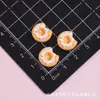 Dê uma mordida em um mini acessório de resina de donut doce cola de creme grampo de cabelo diy ímã de geladeira capa de celular material para nail art
