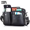 Couro de Leão Velho Couro Masculino Crossbody Bolsa de Negócios Ombro Horizontal Quadrado Top Layer Couro Bolsa Novo Estilo