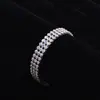 Pulsera de Diamantes Europeos y Americanos Transfronterizos de Lujo Multicapa con Brillo y Pedrería, Pulsera de Novia de Moda y Personalizada con Múltiples Filas de Tiras de Diamantes para Chica Popular