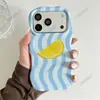La Funda de Teléfono Rayada Azul Más Vendida de Temu para iPhone 14, Estilo Sencillo y Femenino, Adecuada para iPhone 17 y 18 Pro Max, Funda Estilo Película