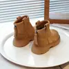Botines tipo Martin para niña, botines cortos, nuevo estilo otoño e invierno 2026, botas infantiles, elegantes botines de cuero de suela blanda para otoño para niñas mayores