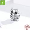 Ziyun - Pulsera de plata de ley 925 con diseño de búho, con cadena decorativa, con diseño de animales, galvanizada, BSC124