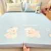 Colchoneta Refrigerante de Seda de Hielo Clase de Verano, Grado Materno e Infantil, Lavable a Máquina, Colchoneta Refrigerante de Frijol, Colchoneta Suave con Aire Acondicionado, Colchoneta para Dormitorio, Juego de Tres Piezas
