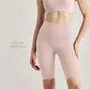 Top de Yoga Deportivo de Manga Corta Acanalado de Modal para Mujer con Lazos y Shorts de Cinco Puntos Levanta Glúteos, Shorts de Ciclismo y Yoga Ajustados
