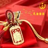 Popular colgante amuleto de la suerte del Tío Tong con bendiciones de los Tres Inmortales, un amuleto para atraer la riqueza para hombres y mujeres, colgante de seguridad portátil, venta al por mayor