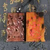 Colgante Hecho a Mano de Madera de Azufaifo Golpeada por el Rayo con Zhao Gongming y Cinabrio, un Accesorio Portátil y Adorno de Artesanía en Madera