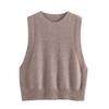 Amazon transfronterizo 2024 Otoño e Invierno Nuevo Chaleco de Punto de Moda de Cuello Redondo y Corte Slim para Mujer G82624