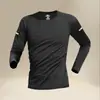 Body de Invierno para Hombre de Manga Larga de Terciopelo de Secado Rápido para Esquí, Fitness, Running, Entrenamiento, Top Deportivo, Ropa Interior Térmica de Otoño e Invierno