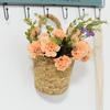 Cesta de Armazenamento de Algas Marinhas Personalizada Transfronteiriça Decoração de Parede para Pendurar na Parede do Jardim Prateleira de Armazenamento Cesta Pendurada de Palha de Abóbora Vaso Pendurado Vaso de Flores