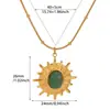 Collar Nuevo Transfronterizo Europeo y Americano de Acero Inoxidable con un Diseño de Lujo Ligero, Collar de Acero de Titanio con Piedra Natural Ovalada y Colgante de Perla de Imitación