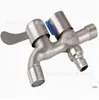Grifo para Lavadora de Acero Inoxidable 304 de 1/2 Pulgada de 6 Puntas Grifo de Agua para Fregadero de Mopa Doméstico Exterior Boquilla de Agua Especial Extendida Totalmente de Cobre