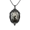 Collar Nuevo Transfronterizo Europeo y Americano Colgante de Murciélago Cruz Gótica Bruja Halloween Joyería