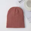 Nuevo Gorro de Moda Estilo Coreano para Circunferencia de Cabeza Grande Multicolores Casual para Otoño e Invierno Cálido de Punto Sólido Gorro Pullover Gorro de Punto