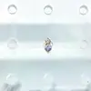 Brincos da coleção F136 liga de titânio roxo claro dourado, piercings labiais G23 titânio rosca interna zircônia, joias para piercing