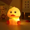 Nova Luz Noturna de Sapo e Pato Desenho Animado Proteção Ocular para Bebê Alimentação Luz Suave Sono Lâmpada de Cabeceira Criativa Modelo Transfronteiriço