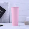 Taza de coche de comercio exterior, taza con pajita de acero inoxidable de doble capa 304, taza termo de café de gran capacidad, taza de hielo transfronteriza al por mayor