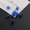 Contas facetadas coloridas transparentes em formato de diamante, contas quadradas com furos retos, contas soltas de plástico para pulseiras de contas artesanais DIY e acessórios de joias