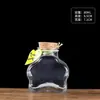 Regalo Creativo Botella de los Deseos Estrella Transparente Botella de Amor Estrella Vidrio Botella Vacía Agua Bebé Botella Flotante con Tapón de Madera