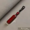 Colgante Creativo de Carácter de Fortuna de Cinabrio Estilo Chino para Hombres y Mujeres, Llavero Corto Antiperdida en Forma de U de Moda con Cordón