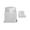 Molde de Copo de Armazenamento de Silicone em Forma de Coração Zongbo Molde de Silicone para Copo com Alça de Boca Quadrada para Gesso de Aromaterapia DIY Resina