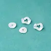 Plata Esterlina S999 Onda Ola Agua Rizo Plata Pura Espaciador Junta Pulsera de Cristal Pulsera Trenzada Collar Accesorios DIY Hechos a Mano