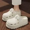 Zuecos de Estilo Nuevo 2025 con Suela Gruesa y Punta Cerrada, Sandalias de Exterior Antideslizantes que Aumentan la Altura, Chanclas Birkenstock de Plataforma