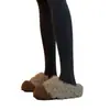 2026 Modernas Cálidas de Invierno Nuevo Estilo Versátiles sin Cordones que Aumentan la Altura Cómodas Suela Suave Cerradas de Piel Pantuflas