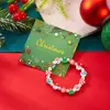 Pulsera Navideña Transfronteriza Europea y Americana Nueva Moda Versátil Arcilla Suave Papá Noel Muñeco de Nieve Pulsera de Cuentas