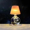 Bola de Cristal Tallada en 3D Transfronteriza Luz Nocturna Luminosa Lámpara de Mesa de Escritorio para Dormitorio Adornos Decorativos de Ambiente Regalo de Cumpleaños