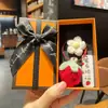 Colgante de peluche tejido a crochet cosas buenas suceden lana tejida a mano Caqui bueno Caqui suceden llavero para bolso accesorios pequeños