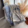 Novo Lenço Jacquard de Castanha Estilo Étnico Imitação de Caxemira para Viagem de Verão, Xale Quente Versátil Retrô Uso Duplo