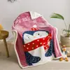 Manta de Lana de Cordero para Niños, Manta Gruesa de Doble Capa para Siesta en Sofá, Manta Cubierta de Franela y Vellón de Coral para Estudiantes de Jardín de Infancia y Escuela Primaria
