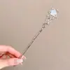Horquilla de Aleación con Estilo Antiguo para Mujer, Horquilla de Alta Gama Estilo Chino Nuevo, Horquilla Versátil con Borla, Accesorio para el Cabello Retro para Moño en la Parte Posterior de la Cabeza