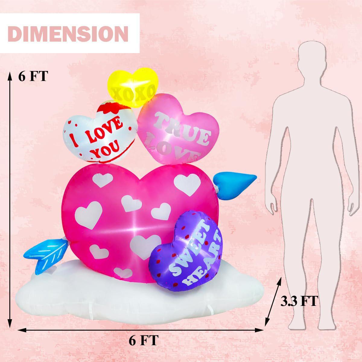 A-6FT Valentine Hearts with Ar