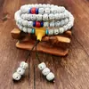 Venta al por mayor collar pulsera de cuentas Bodhi estrella luna imitación pulsera de cera de abeja imitación cadena para suéter de parejas hombres y mujeres