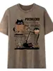 Camiseta de Manga Corta de Algodón Puro Lavada Vintage Talla Grande con Cordón Hombro Normal para Mujer, Top Holgado de Estampado Retro de Verano Nicho